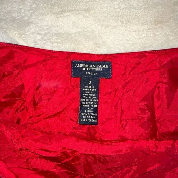 American Eagle Outfitters Red Tartan Mini Skirt | Sz 0 - Picture 3 of 4